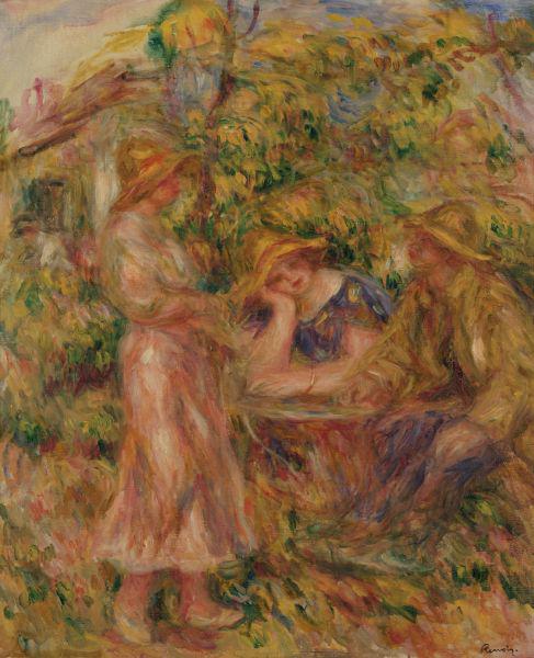 Pierre-Auguste Renoir Three Figures in Landscape oil painting picture